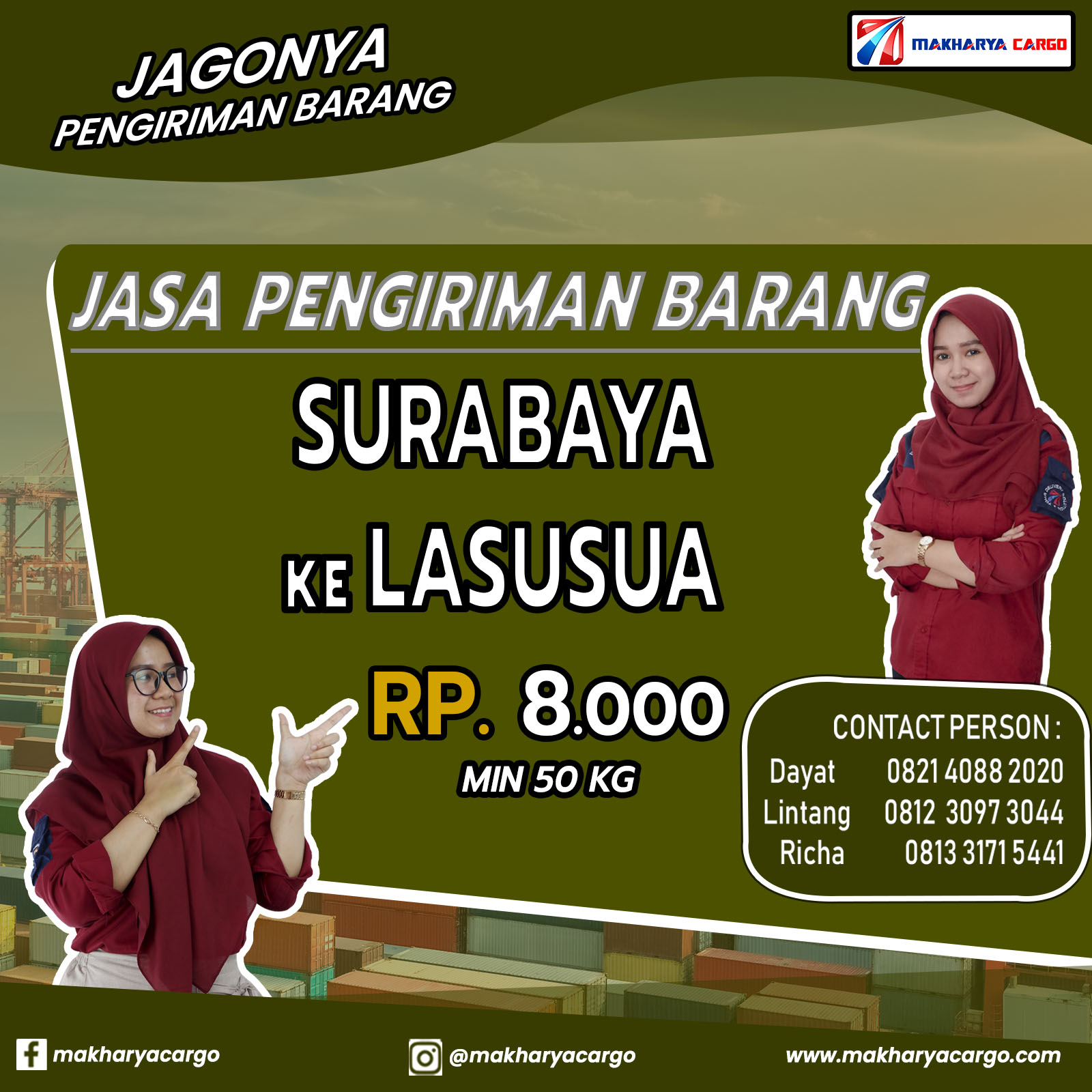 Jasa Pengiriman Barang Surabaya Lasusua