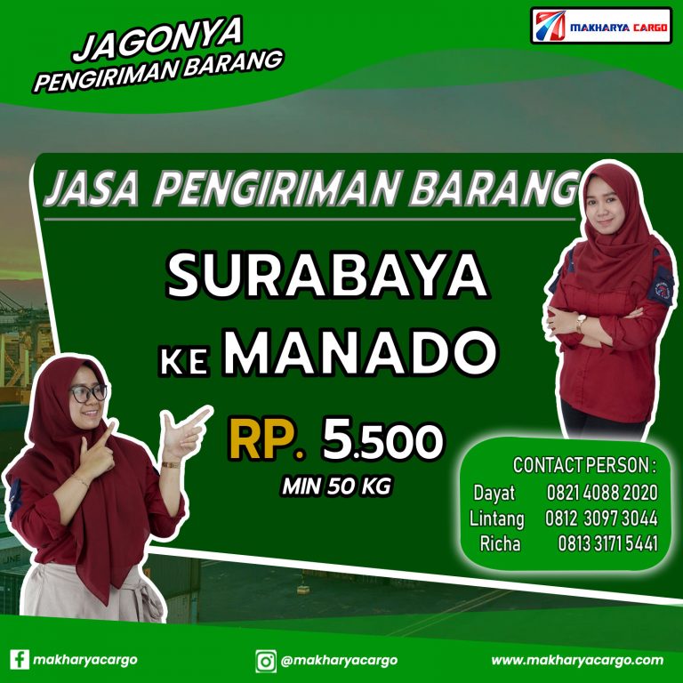 Jasa Pengiriman Barang Surabaya Manado Gratis Jemput Barang 2021