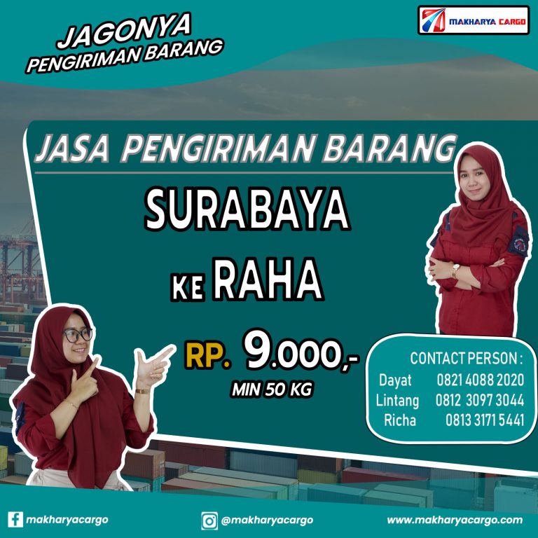 Jasa Pengiriman Barang Surabaya Raha Gratis Jemput Barang 2021