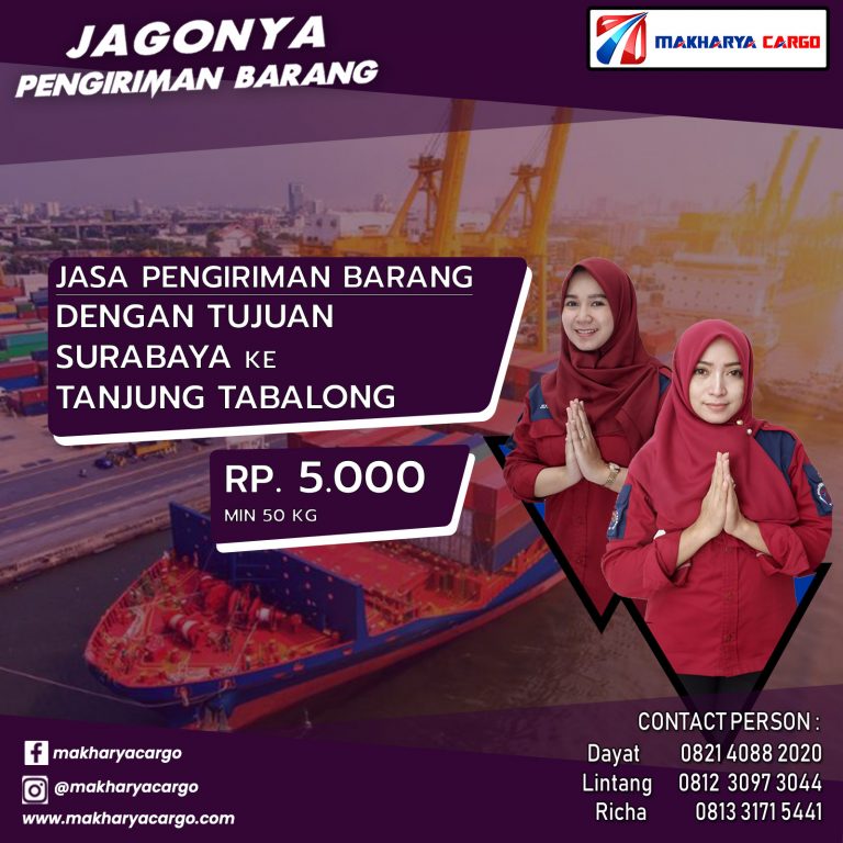 Jasa Pengiriman Surabaya TanjungTabalong Free Pick Up 2021