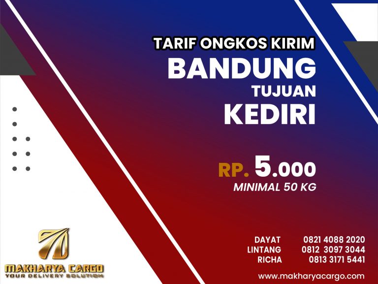 Tarif Ongkos Kirim Bandung Kediri Gratis Jemput Barang 2021