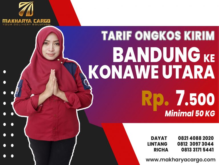 Tarif Ongkos Kirim Bandung Konawe Utara Gratis Jemput Barang 2021