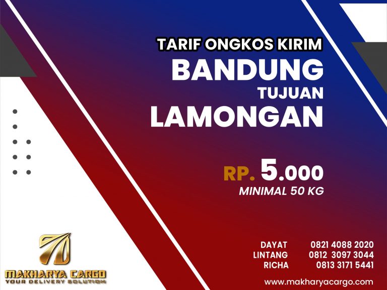 Tarif Ongkos Kirim Bandung Lamongan Gratis Jemput Barang 2021