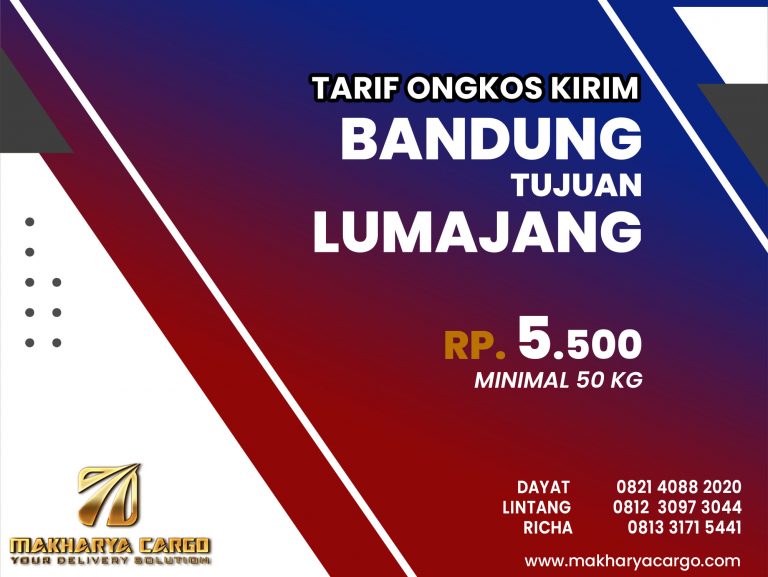 Tarif Ongkos Kirim Bandung Lumajang Gratis Jemput Barang 2021