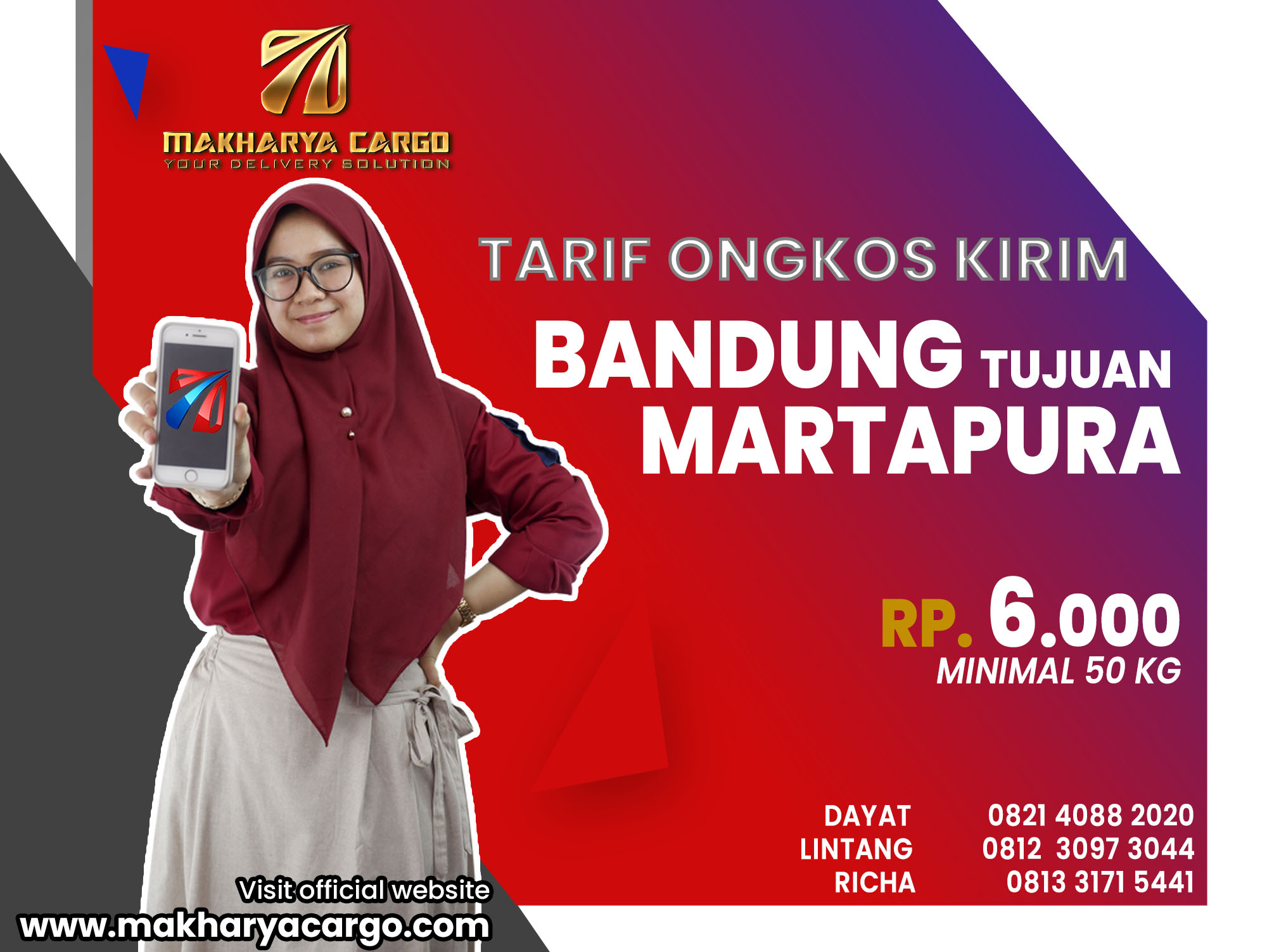 Tarif Ongkos Kirim Bandung Martapura