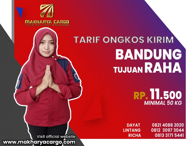 Tarif Ongkos Kirim Bandung Raha Gratis Jemput Barang 2021