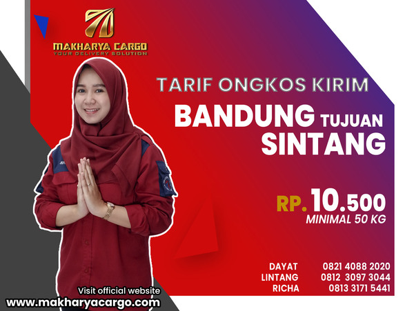 Tarif Ongkos Kirim Bandung Sintang