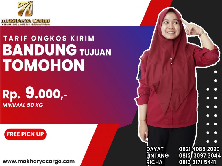 Tarif Ongkos Kirim Bandung Tomohon Gratis Jemput Barang 2021