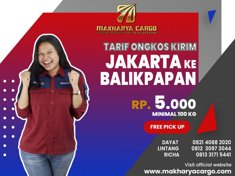 Tarif Ongkos Kirim Jakarta Balikpapan Gratis Jemput Barang 2021
