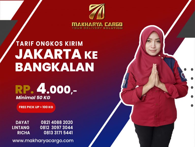 Tarif Ongkos Kirim Jakarta Bangkalan Gratis Jemput Barang 2021
