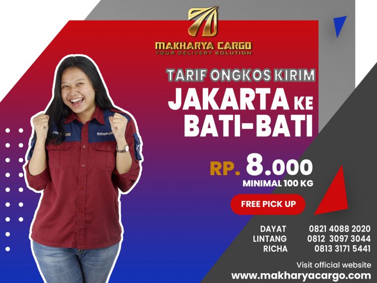 Tarif Ongkos Kirim Jakarta Bati-Bati Gratis Jemput Barang 2021