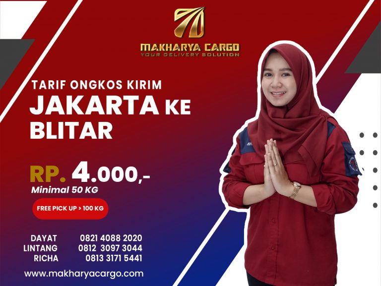 Tarif Ongkos Kirim Jakarta Blitar Gratis Jemput Barang 2021