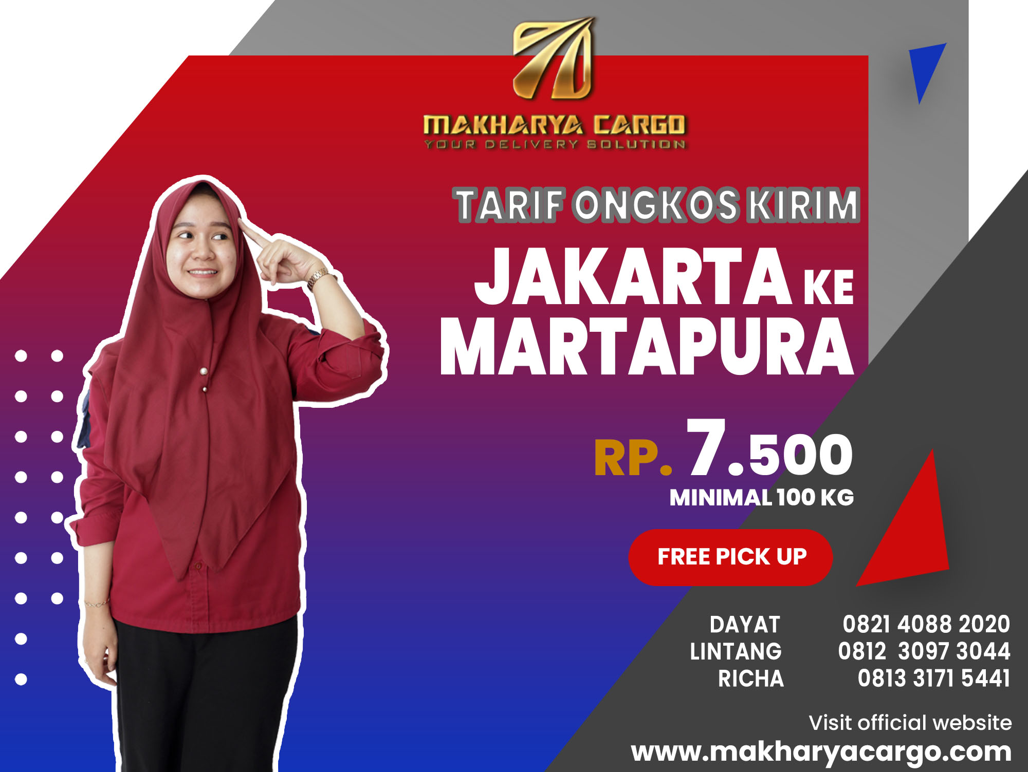 Tarif Ongkos Kirim Jakarta Martapura