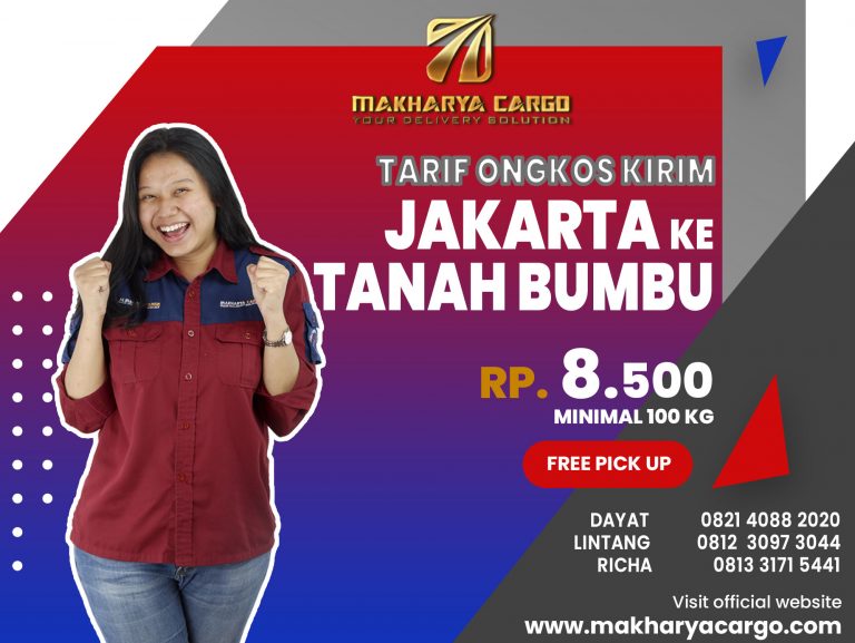 Tarif Ongkos Kirim Jakarta Tanah Bumbu Gratis Jemput Barang 2021
