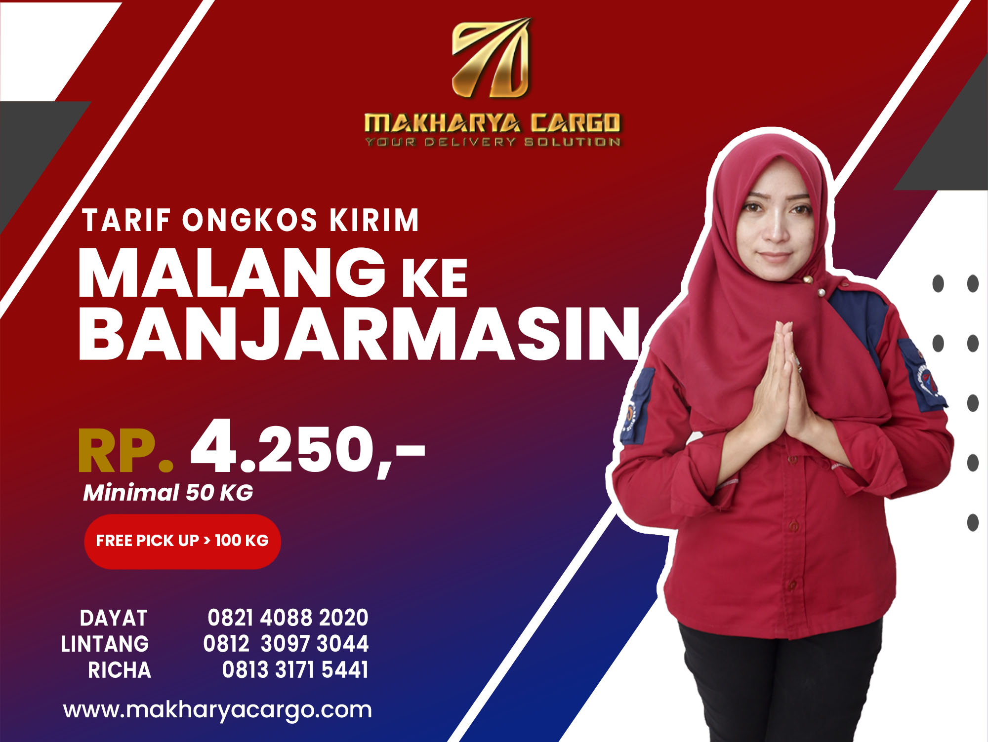 Tarif Ongkos Kirim Malang Banjarmasin