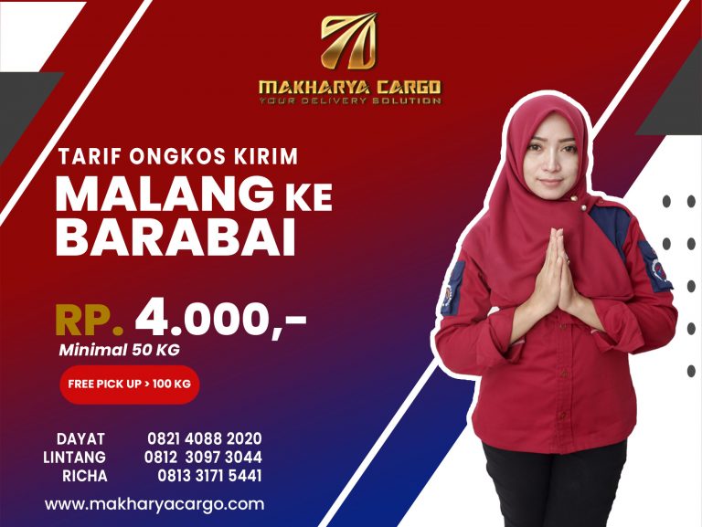 Tarif Ongkos Kirim Malang Barabai Gratis Jemput Barang 2021