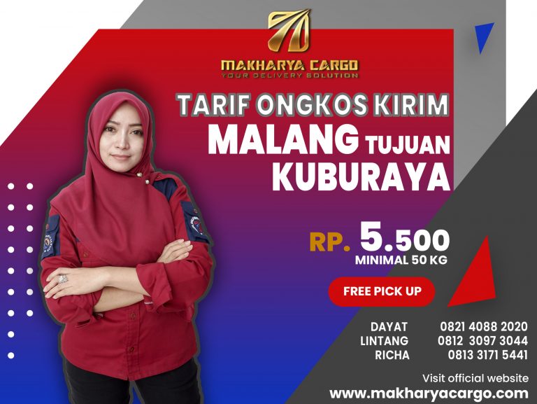 Tarif Ongkos Kirim Malang Kuburaya Gratis Jemput Barang 2021