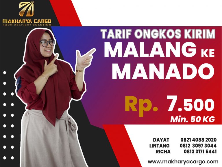 Tarif Ongkos Kirim Malang Manado Gratis Jemput Barang 2021