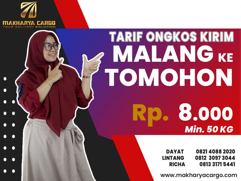 Tarif Ongkos Kirim Malang Tomohon Gratis Jemput Barang 2021
