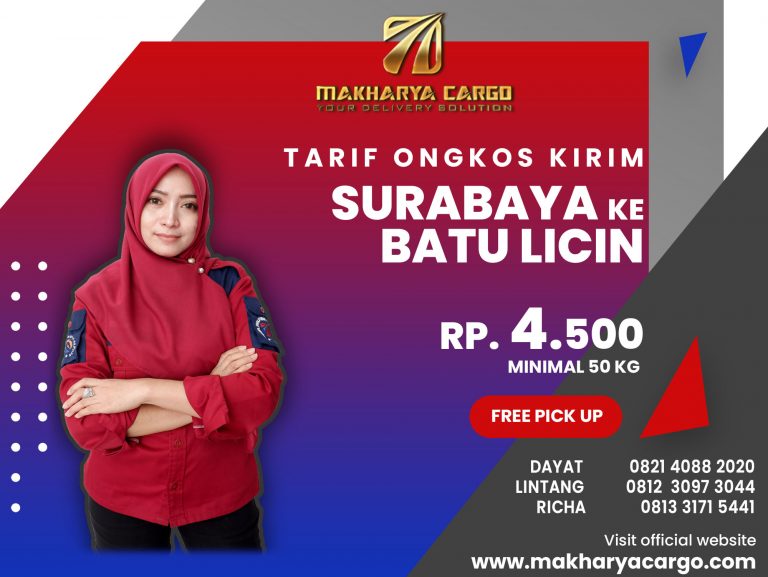 Tarif Ongkos Kirim Surabaya Batu Licin Gratis Jemput Barang 2021