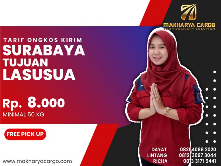 Tarif Ongkos Kirim Surabaya Lasusua Gratis Jemput Barang 2021