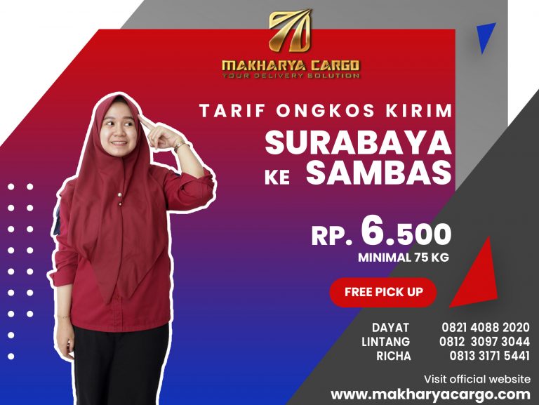 Tarif Ongkos Kirim Surabaya Sambas Gratis Jemput Barang 2021
