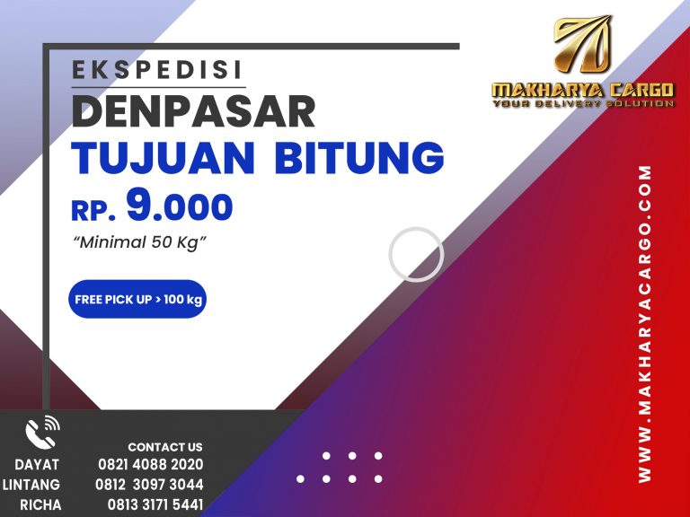 Ekspedisi Denpasar Bitung Rp9000 gratis jemput barang