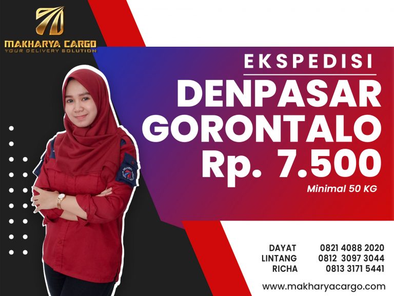 Ekspedisi Denpasar Gorontalo Rp7500 gratis jemput barang