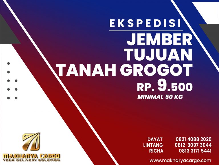 Ekspedisi Jember Tanah Grogot Gratis Jemput Barang Rp.9500
