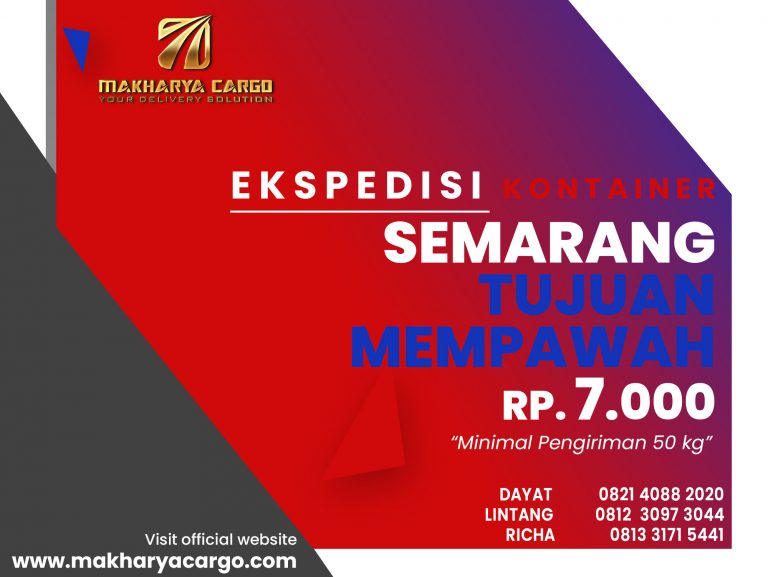 Ekspedisi Kontainer Semarang Mempawah Rp7000 gratis jemput barang