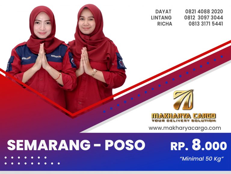 Ekspedisi Kontainer Semarang Poso Rp8000 gratis jemput barang
