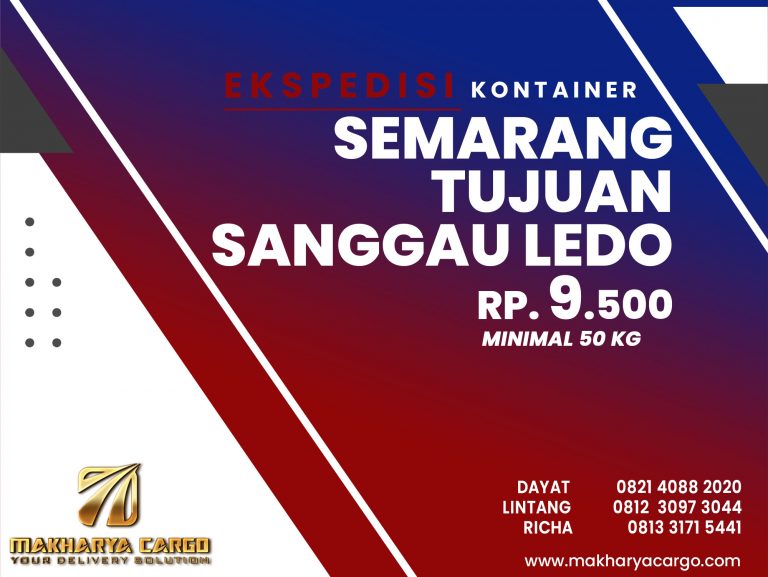 Ekspedisi Kontainer Semarang SanggauLedo Gratis Jemput Barang 2021