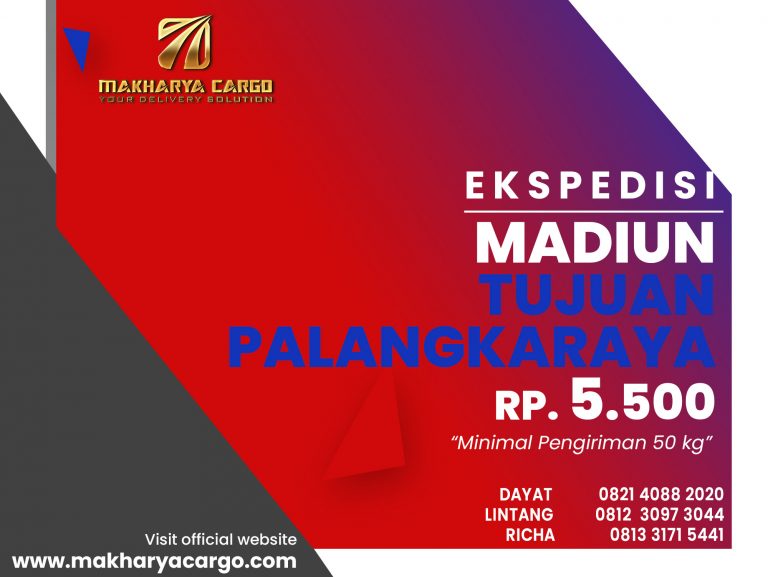 Ekspedisi Madiun Palangkaraya Gratis Jemput Barang 2021