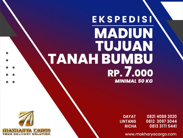 Ekspedisi Madiun Tanah Bumbu Gratis Jemput Barang 2021