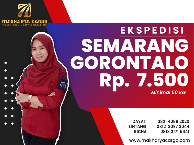 Ekspedisi Semarang Gorontalo Rp7500 gratis jemput barang