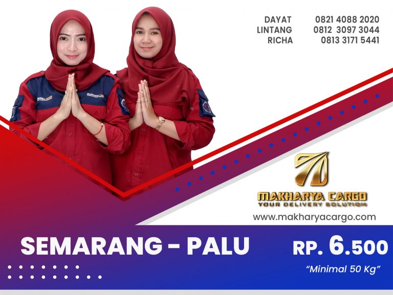 Ekspedisi Semarang Palu Rp6500 gratis jemput barang