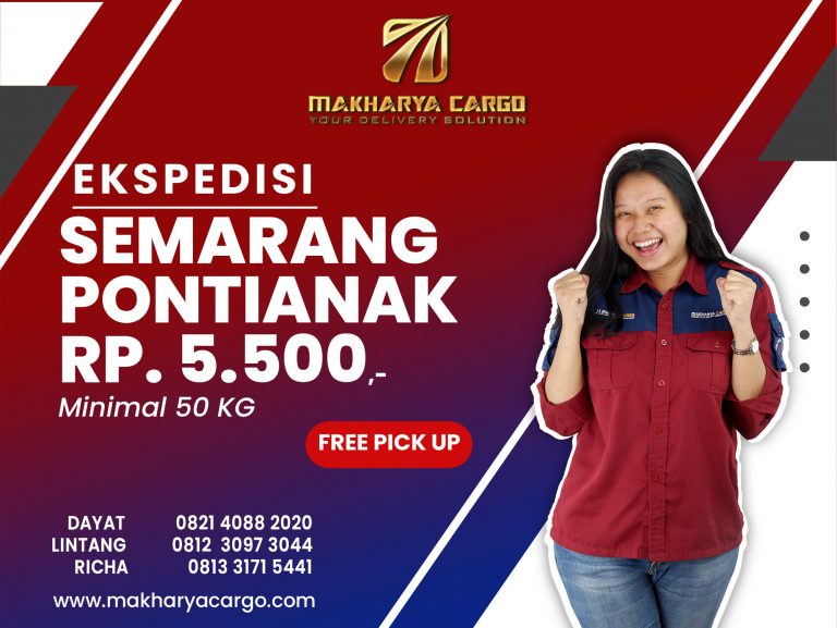 Ekspedisi Semarang Pontianak Rp5500 gratis jemput barang
