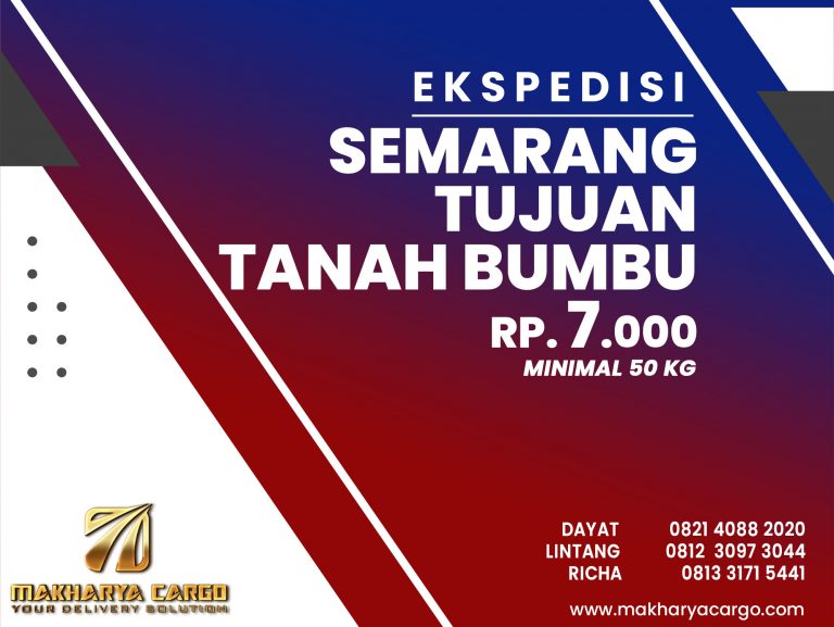 Ekspedisi Semarang Tanah Bumbu Gratis Jemput Barang 2021