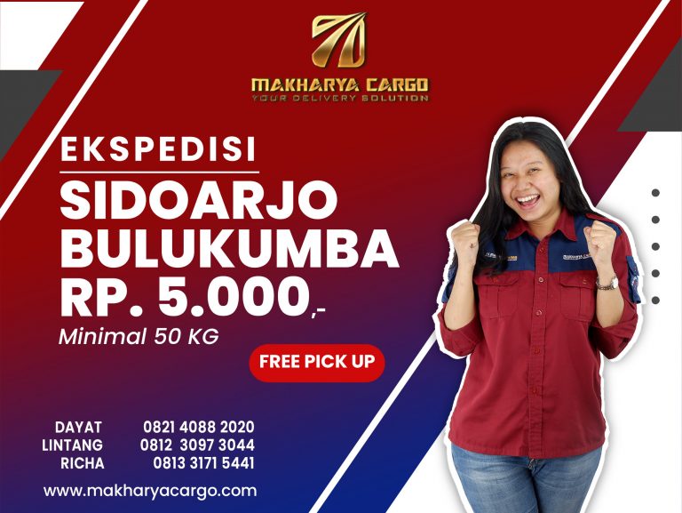 Ekspedisi Sidoarjo Bulukumba Rp5000 gratis jemput barang