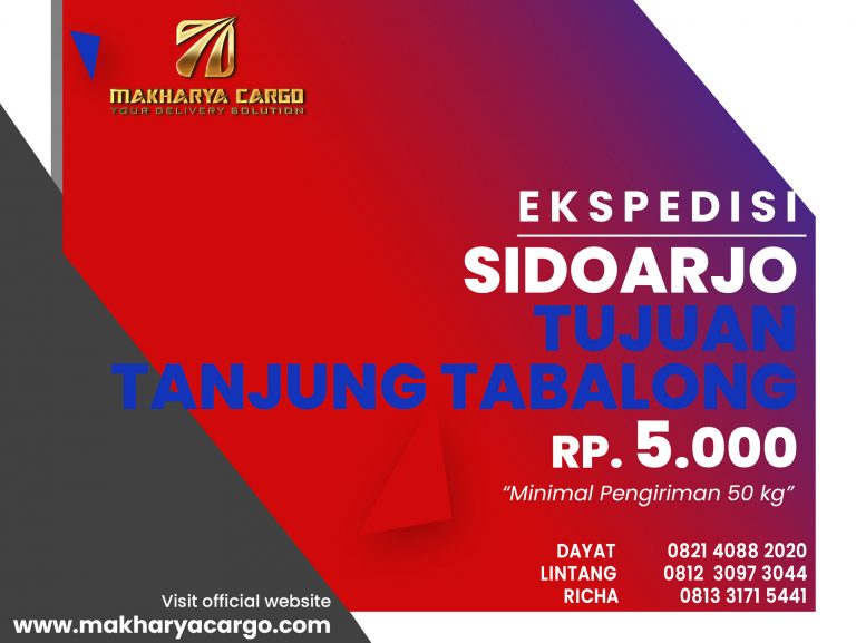 Ekspedisi Sidoarjo Tanjung Tabalong Gratis Jemput Barang 2021