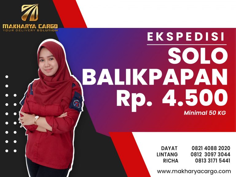 Ekspedisi Solo Balikpapan Gratis Jemput Barang Rp.4500