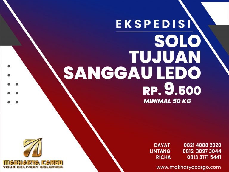 Ekspedisi Solo Sanggau Ledo Gratis Jemput Barang 2021