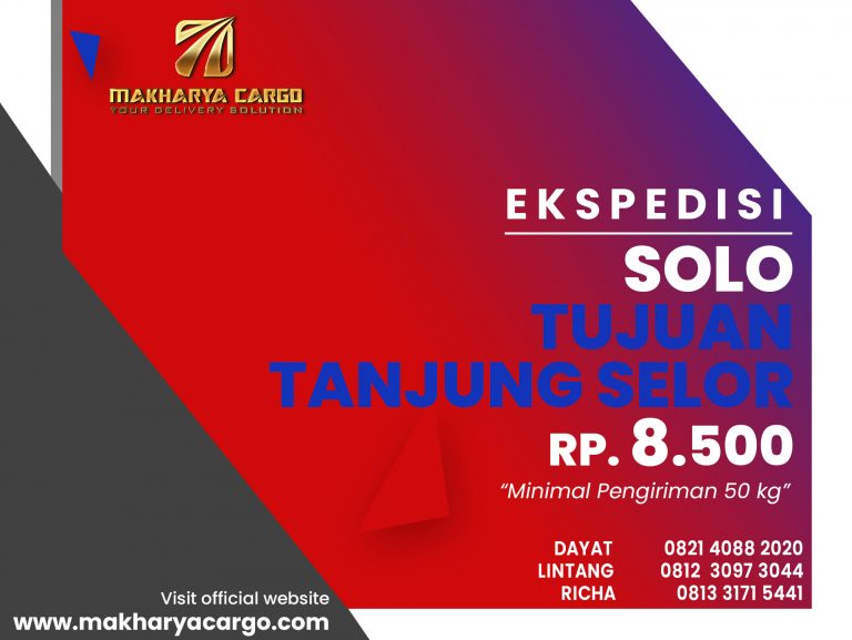 Ekspedisi Solo Tanjung Selor Gratis Jemput Barang Rp.8500