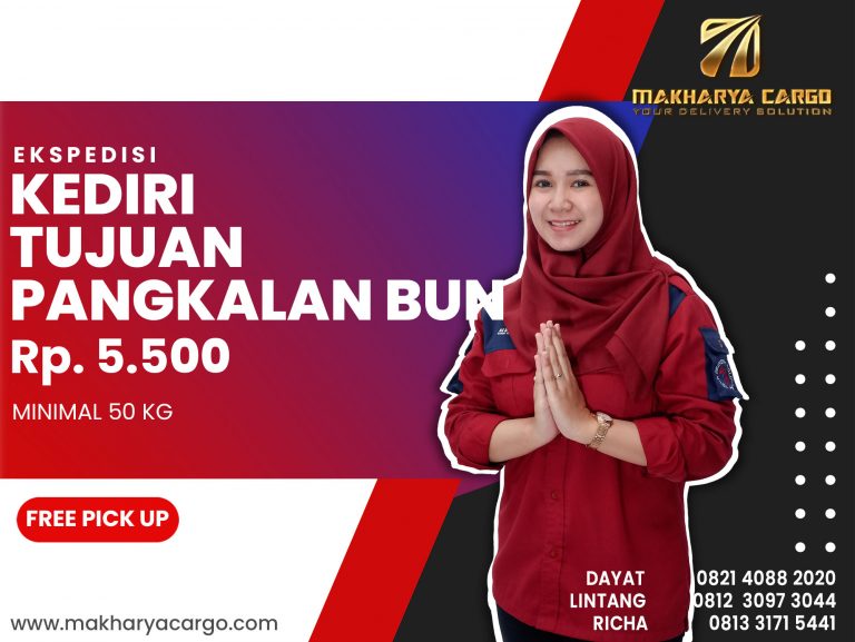 Ekspedisi Kediri Pangkalan Bun Ongkir Rp 5.500 Termurah