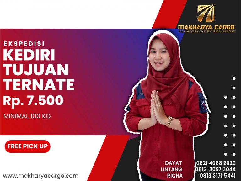 Ekspedisi Kediri Ternate Ongkir Rp 7.500 Termurah