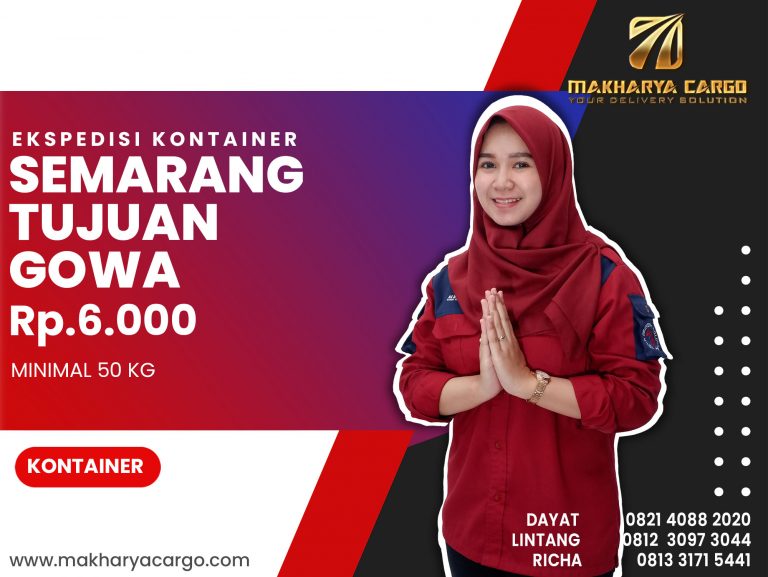 Ekspedisi Kontainer Semarang Gowa Rp6000 gratis jemput barang
