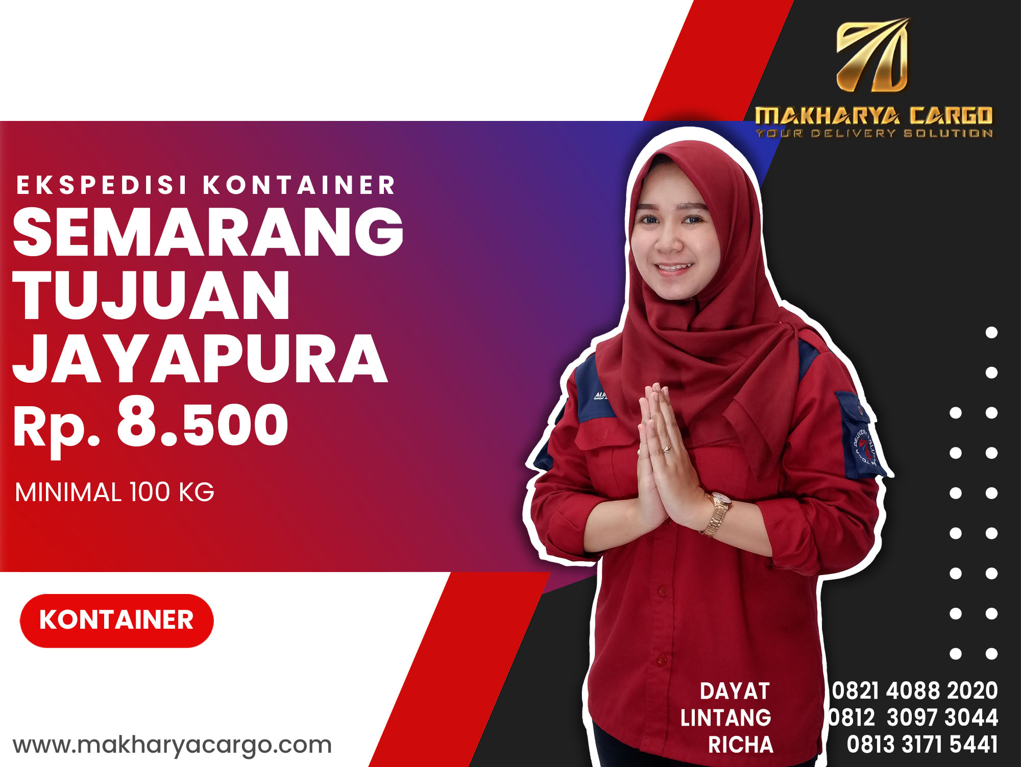 Ekspedisi kontainer Semarang  Jayapura
