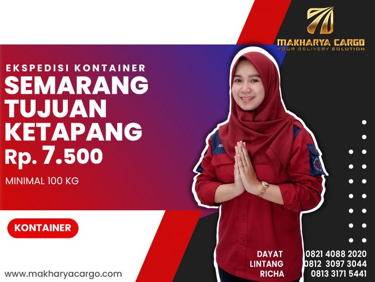 Ekspedisi kontainer Semarang Ketapang ‎Ongkir Rp 7,500
