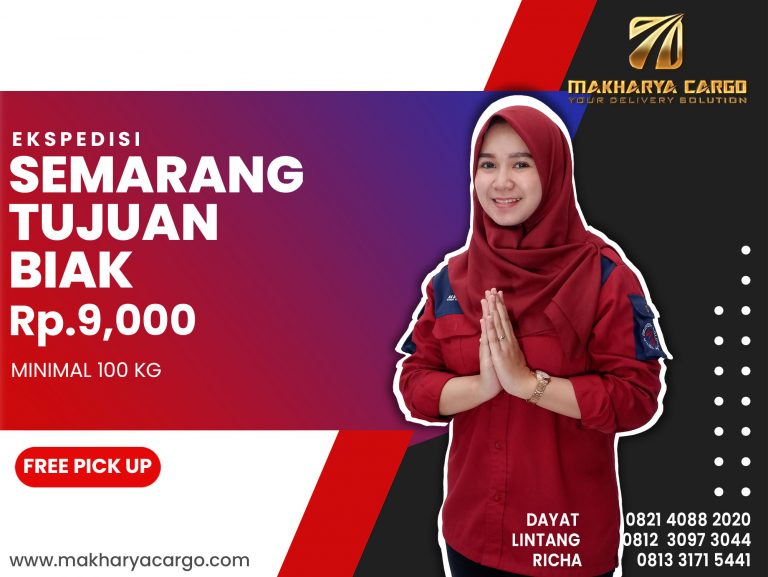 Ekspedisi Semarang Biak Ongkir Rp 9,000 Termurah