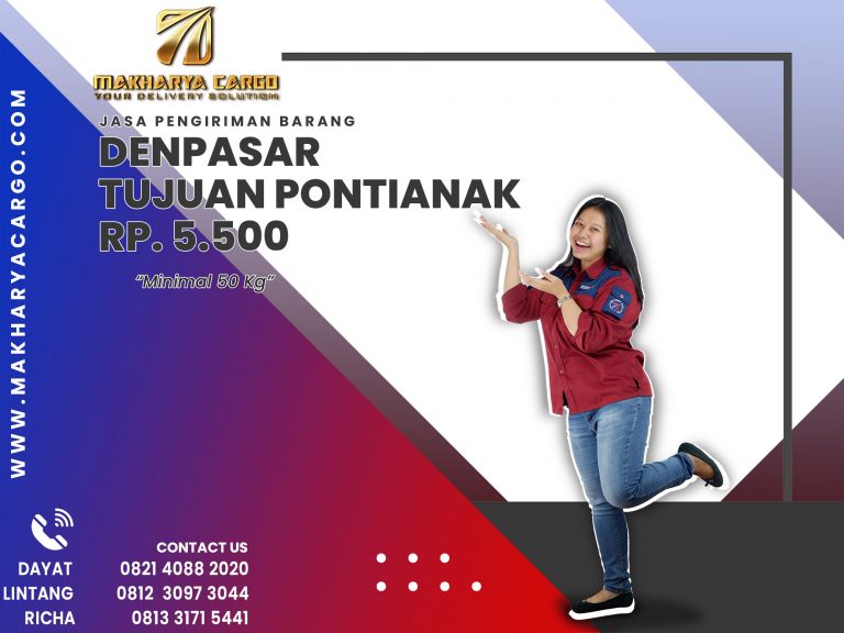 Jasa Pengiriman Barang Denpasar Pontianak Rp5500 gratis jemput barang